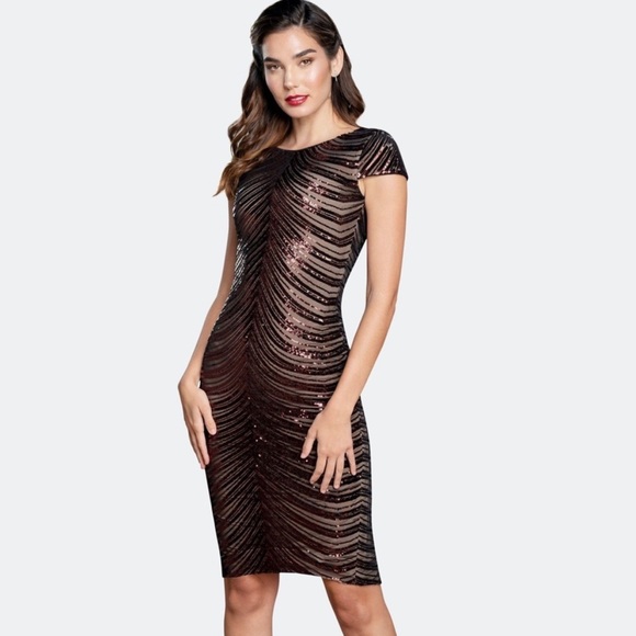 Gorgeous dress - eye catching, comfortable and sparkly - worn once EUC - Picture 1 of 6
